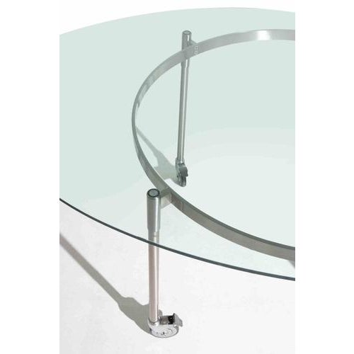 1970s Modernist Glass and Steel Occasional Table on Castors, Italy, 1970s For Sale - Image 5 of 7