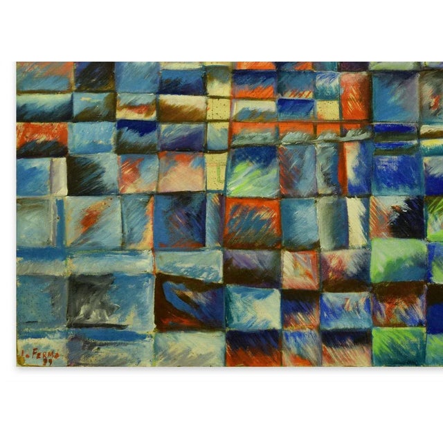 Reticulum is an original artwork realized by Giorgio Lo Fermo in 1999. Original colored oil on plywood. Hand-signed on the...