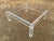 Vintage Mid Century Modern Lucite Glass Top Coffee Cocktail Table For Sale - Image 15 of 18