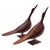Mid 20th Century Mid Century Modern Hand Carved Wood Shorebird Sculptures Folk Art Pair American For Sale - Image 5 of 18