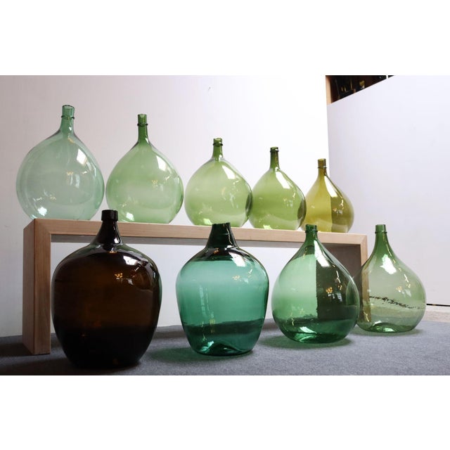 Vintage French Amber Glass Demijohn / Bonbonne Ambrée Brune For Sale - Image 11 of 12