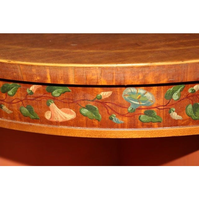 Clear All Fine Pair English Satinwood Adams Style With Paint Decoration 1920s Era Commodes For Sale - Image 15 of 16