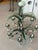 Vintage Tole Metal Palm Beach Tree Leaf Leaves 8 Light Chandelier For Sale - Image 14 of 17