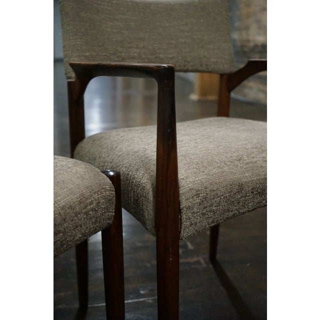 Aksel Bender Madsen 1950s Set of 4 Danish Rosewood "Madsen" Dining Chairs Attributed to Aksel Bender For Sale - Image 4 of 15