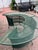 Mid-Century Modern Vintage Green Metal Mesh Outdoor Patio Table For Sale - Image 3 of 9