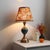 Orange Floral Fabric & Ceramic-Copper Lamp For Sale - Image 4 of 8