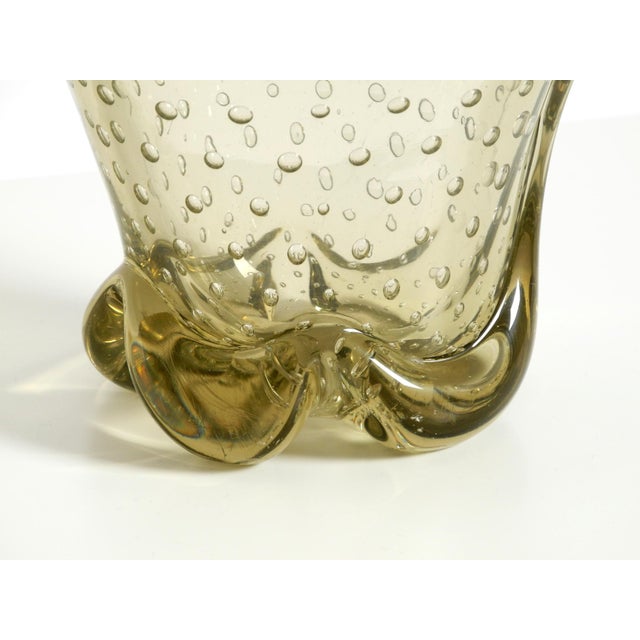 Vintage Light Green Mouth-Blown Murano Vase by Carlo Scarpa for Venini, 1960s For Sale - Image 16 of 18