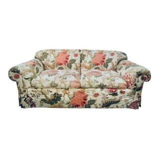 1980s Tree of Life Chintz Floral Sofa For Sale
