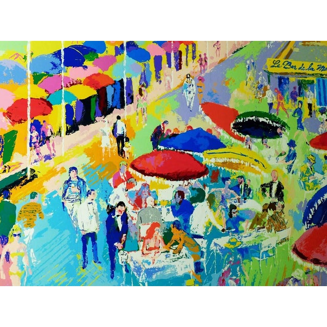 Paper LeRoy Neiman La Plage a Deauville Hand Signed Custom Framed Limited Edition Art For Sale - Image 7 of 8