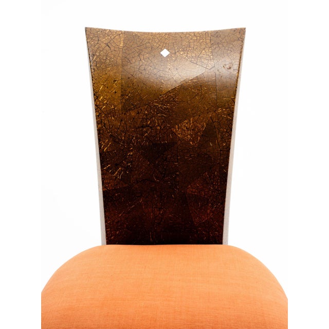 Mid-Century Modern 1990s Coconut Shell & Mother of Pearl Inlay Chairs - A Pair For Sale - Image 3 of 10