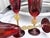 Venetian Ruby ​​and Gilt Murano Glass Goblets, Set of 3 For Sale - Image 11 of 13