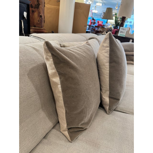 Eastern Accents Taupe Throw Pillows, Pair For Sale In San Francisco - Image 6 of 12