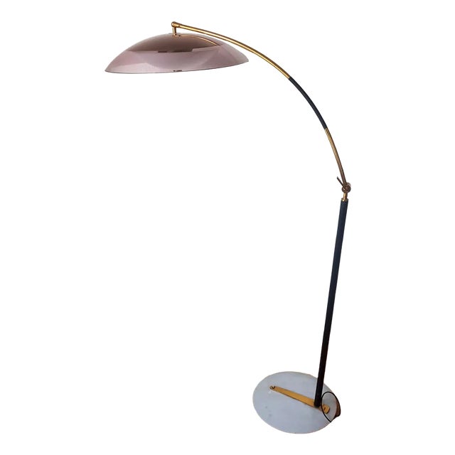 Floor Lamp With Acrylic Glass Shade from Stilux Milano, 1960s For Sale