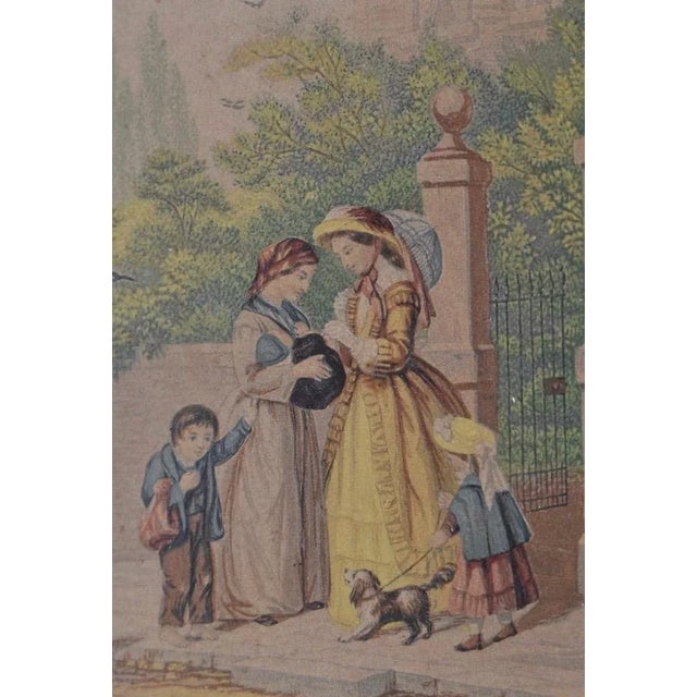 Early 20th Century Early 20th Century European Hand Colored Prints - A Pair For Sale - Image 5 of 6