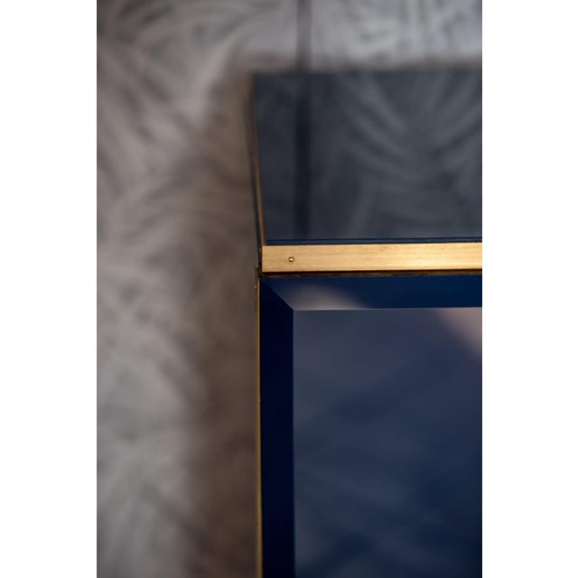 Sideboard in Sapphire Blue Glass and Brass from Justfurnituress SRL For Sale - Image 9 of 9