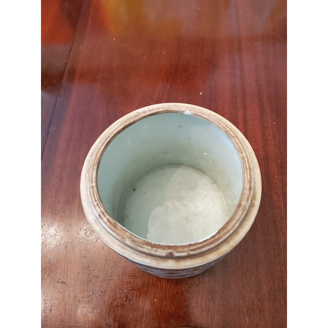 Ceramic 1950s Vintage Signed Chinese Porcelain Covered Cylinder Box For Sale - Image 7 of 9