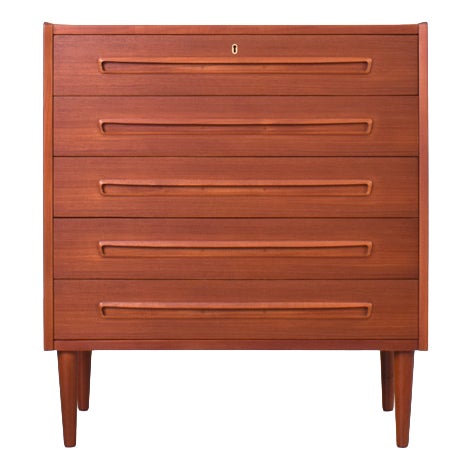 Mid-Century Modern Danish Teak Chest of Drawers, 1960s For Sale