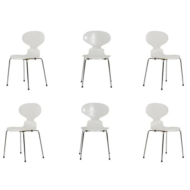 Metal Vintage Ant Chairs by Arne Jacobsen for Fritz Hansen, 1970s, Set of 6 For Sale - Image 7 of 7
