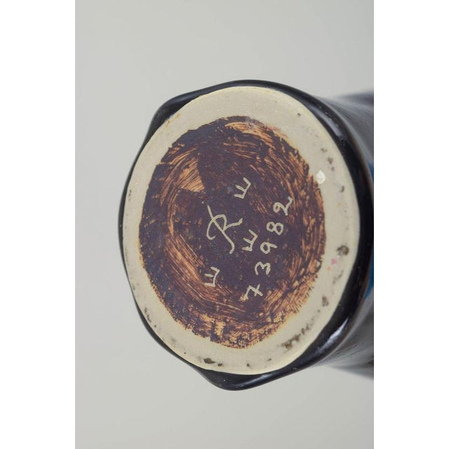 Mid-20th Century Conical Stoneware Vase with Dark Glaze from Rörstrand For Sale - Image 4 of 5