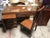 Mid 20th Century Solid Teak Desk and Chair with Glass tabletop. Purchased at Teak shop in Chang Mai Thailand. No artist or...