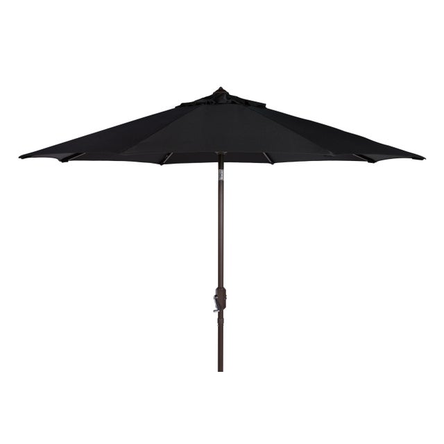 Resistant 9 Ft Auto Tilt Crank Umbrella in Black For Sale - Image 4 of 4