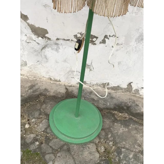 Wood Mid-Century Floor Lamp with Plastic Shade, 1950s For Sale - Image 7 of 9