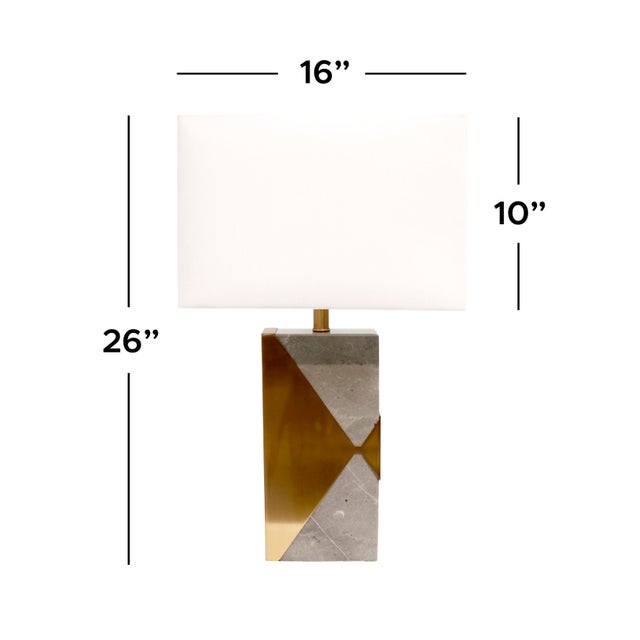 Metal Pasargad Home Triumph Marble Table Lamp For Sale - Image 7 of 8