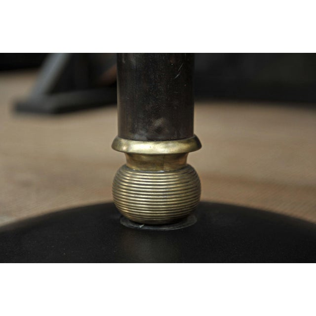 Metal Vintage Oak Bistro Table, 1960s For Sale - Image 7 of 12