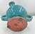 1950s Turquoise Cerulean Brutalist Vase For Sale - Image 10 of 12