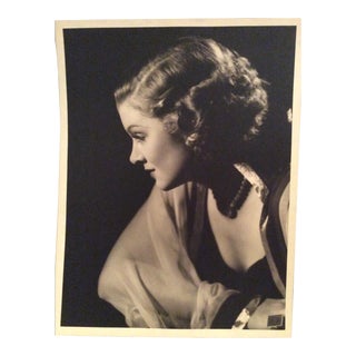 Vintage Myrna Loy Photograph Stamped by Clarence Sinclair Bull For Sale