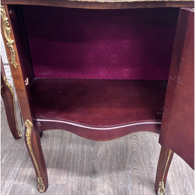Vintage French Louis XV Style Nightstands Bedside Cabinets - Pair For Sale - Image 11 of 18
