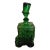 1960s Italian Emerald Green Glass Car Decanter For Sale