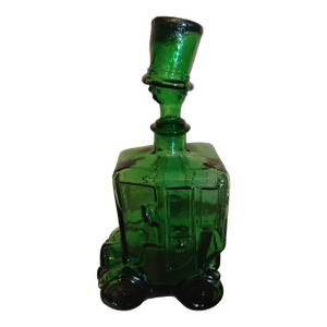 1960s Italian Emerald Green Glass Car Decanter