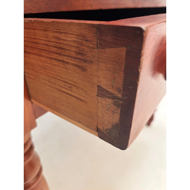 19th C American Cherry Plantation Desk Country Secretary Fall Front For Sale - Image 10 of 17