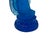 Blue Blue Crystal Glass Sitting Buddha Lotus Base Mandorla Halo Back Statue For Sale - Image 8 of 10
