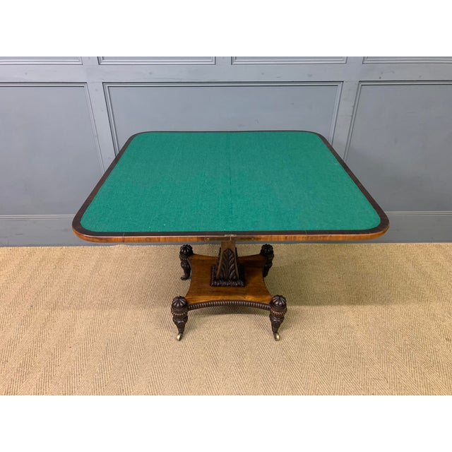 Hollywood Regency Regency Rosewood Card Table, 1815 For Sale - Image 3 of 17