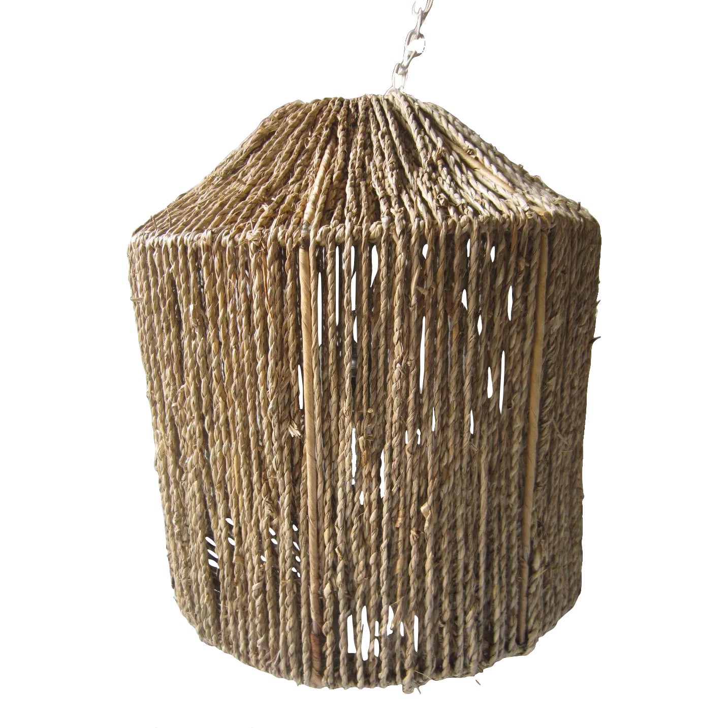 Vintage Rope Ceiling Pendant Light | Chairish