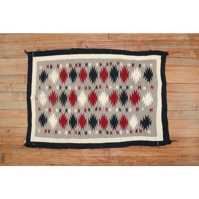 Early 20th Century Early 20th Century Zabihi Collection Tribal American Navajo Mini Rug - 2'1" x 3' For Sale - Image 5 of 5