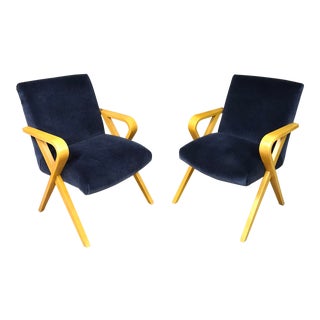 1940s Vintage Thonet Bentwood Armchairs - a Pair For Sale