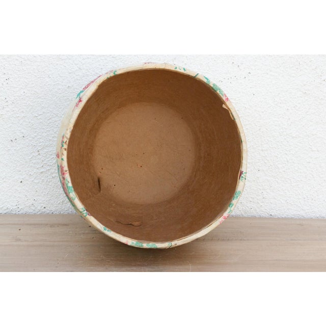 Paper Botanical Art Vintage Mongolian Basket For Sale - Image 7 of 8