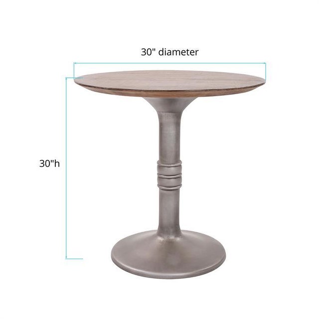 2020s Distressed Farm House Round Bistro Table from Kenneth Ludwig Chicago For Sale - Image 5 of 6