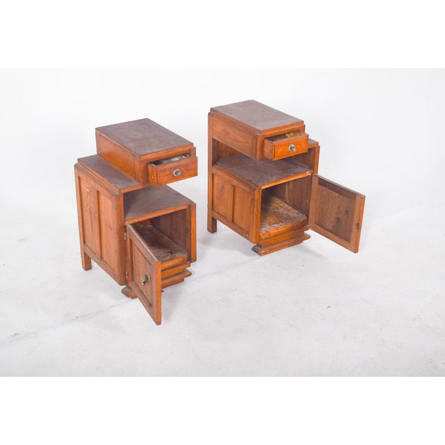 Art Deco Portuguese Bedside Tables, 1920, Set of 2 For Sale - Image 9 of 13