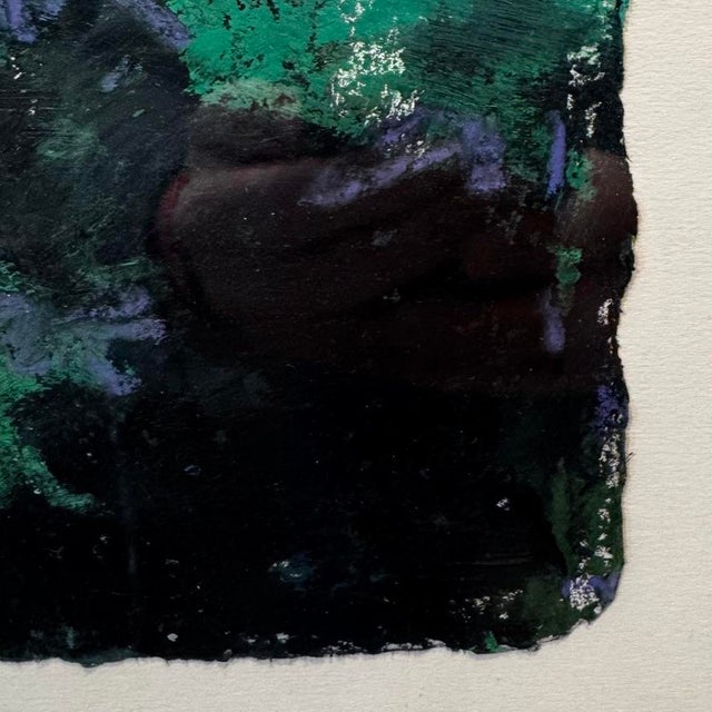 Transitional Acrylic on Paper Dyptich of a Garden For Sale - Image 3 of 10