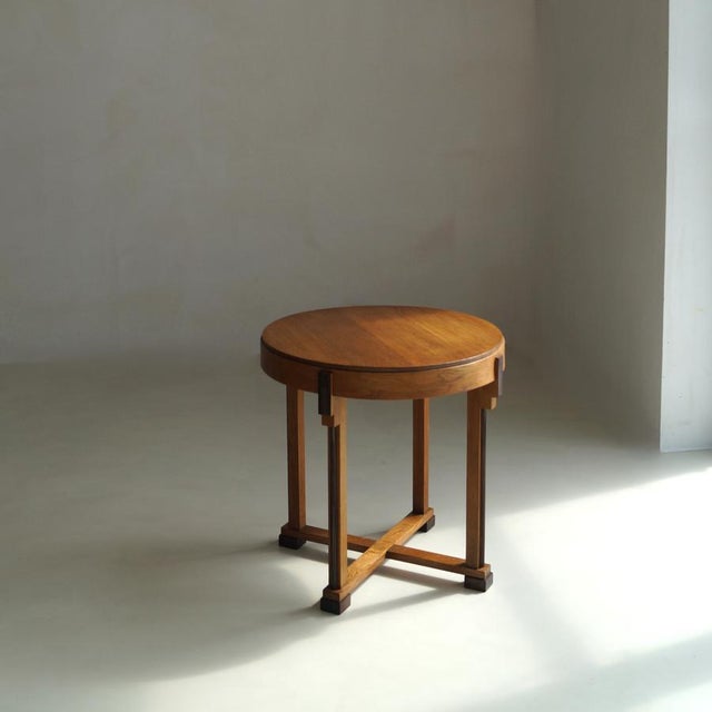 Dutch Art Deco Modernist Side Table with Macassar Ebony Details, 1920s For Sale - Image 13 of 14