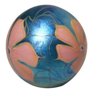 Vintage Hand Blown Vandermark Studio Aurene Iridescent Art Glass Paperweight