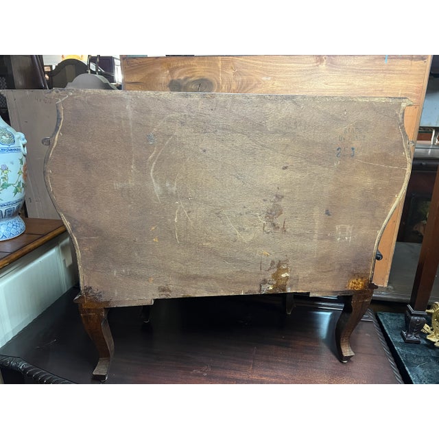Brown Mid 20th Century Italain Burlwood Inlaid Commode For Sale - Image 8 of 8