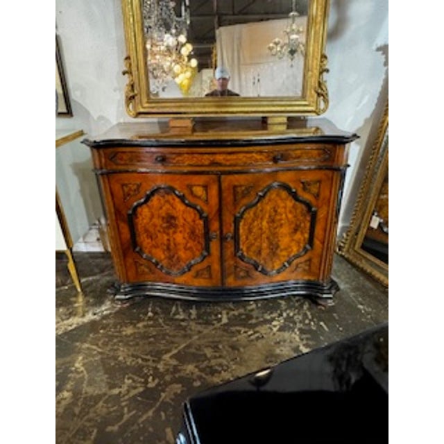 19th Century Italian Burl Walnut Buffet For Sale - Image 9 of 10