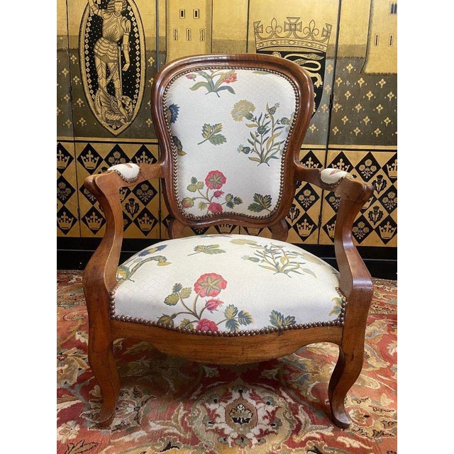 Wood Louis Philippe Armchair, 19th Century For Sale - Image 7 of 7
