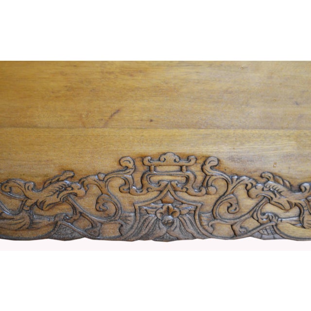 Chinese Antique Chinese Lacquered Cabinet With Doors, Drawers and Brass Hardware For Sale - Image 3 of 9