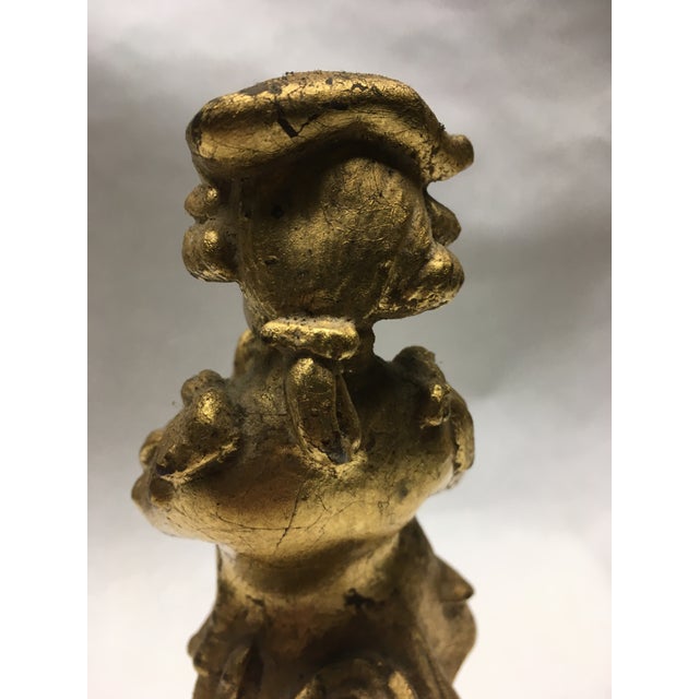 French 19th Century Figural Boy Gilt Gold Ceramic Bud Vase For Sale In Monterey, CA - Image 6 of 10